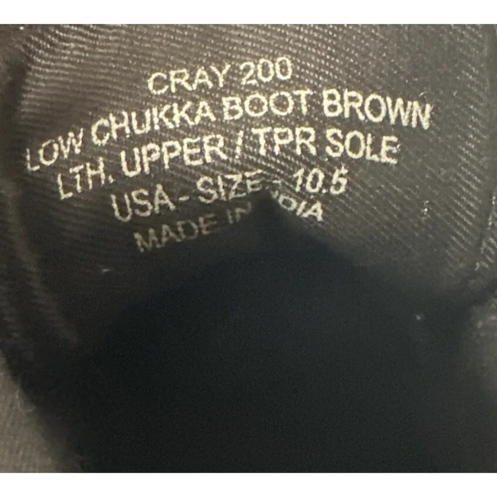 Crevo Memory Foam‎ Cray 200 Low Chukka Boot Brown Men's Size 10.5 VERY GOOD